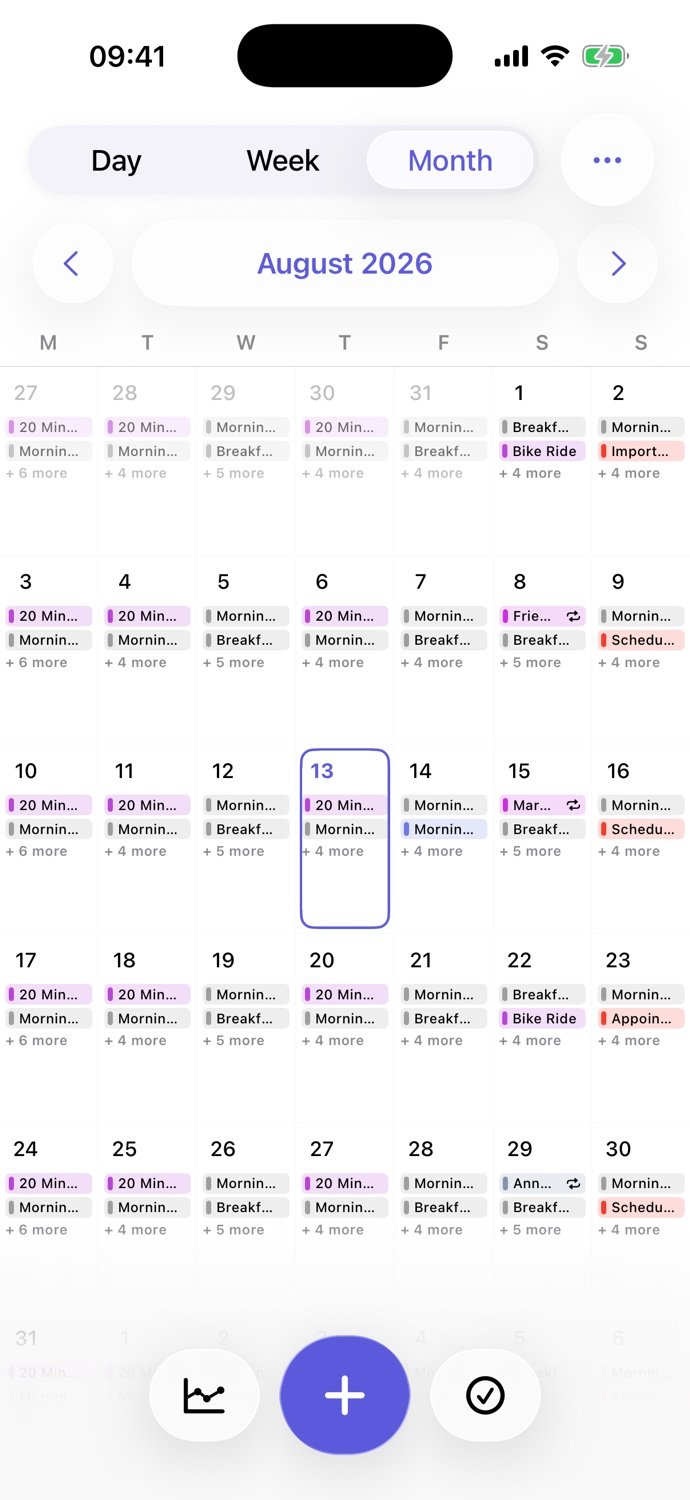 Calenytic month calendar